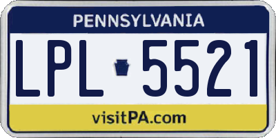 PA license plate LPL5521