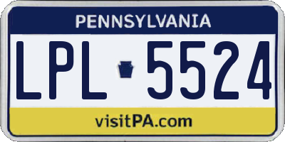 PA license plate LPL5524