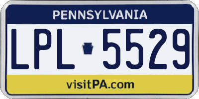 PA license plate LPL5529