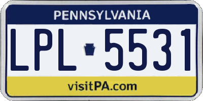 PA license plate LPL5531