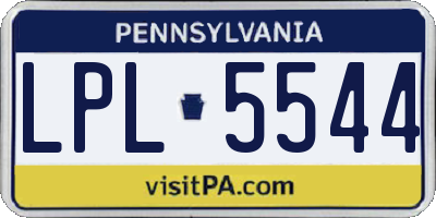 PA license plate LPL5544