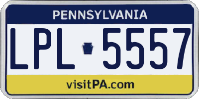 PA license plate LPL5557