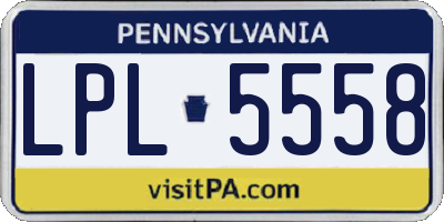 PA license plate LPL5558
