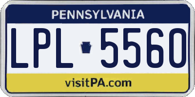 PA license plate LPL5560