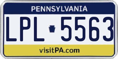 PA license plate LPL5563