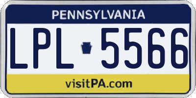 PA license plate LPL5566