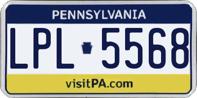 PA license plate LPL5568