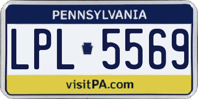 PA license plate LPL5569