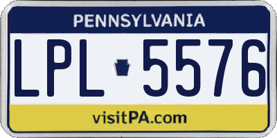 PA license plate LPL5576
