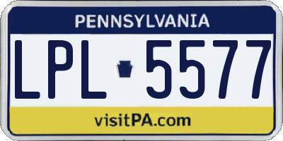 PA license plate LPL5577