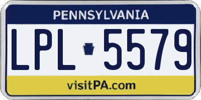 PA license plate LPL5579