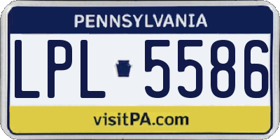 PA license plate LPL5586