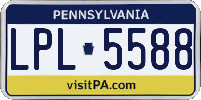 PA license plate LPL5588