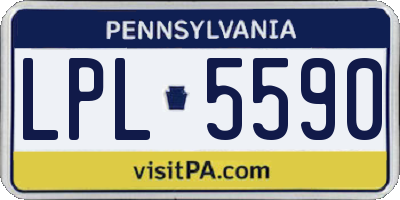 PA license plate LPL5590