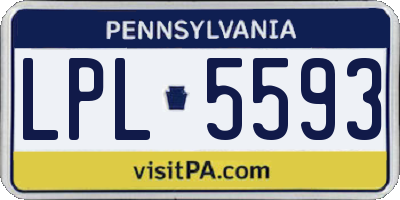 PA license plate LPL5593