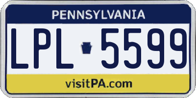 PA license plate LPL5599