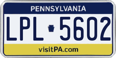 PA license plate LPL5602