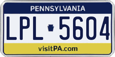 PA license plate LPL5604