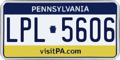PA license plate LPL5606