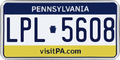 PA license plate LPL5608