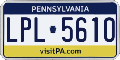 PA license plate LPL5610