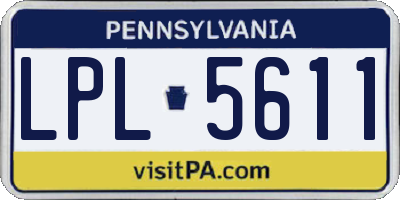 PA license plate LPL5611