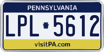 PA license plate LPL5612
