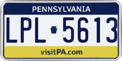 PA license plate LPL5613