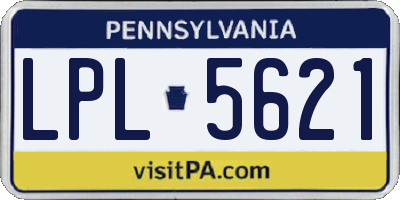 PA license plate LPL5621
