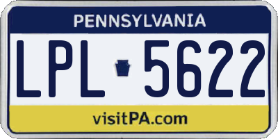 PA license plate LPL5622