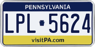 PA license plate LPL5624