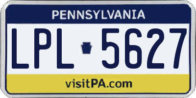 PA license plate LPL5627