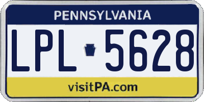 PA license plate LPL5628