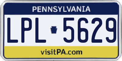 PA license plate LPL5629