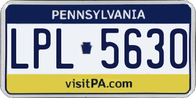 PA license plate LPL5630