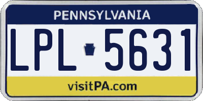 PA license plate LPL5631