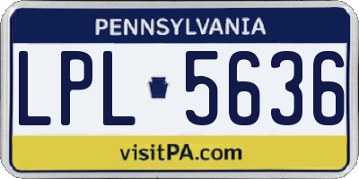PA license plate LPL5636