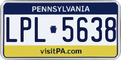PA license plate LPL5638
