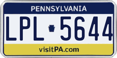 PA license plate LPL5644