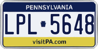 PA license plate LPL5648