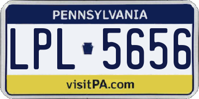 PA license plate LPL5656