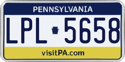 PA license plate LPL5658