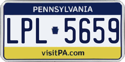 PA license plate LPL5659