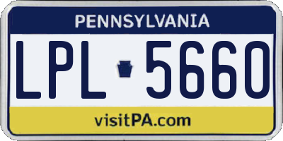 PA license plate LPL5660