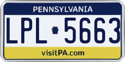 PA license plate LPL5663