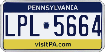 PA license plate LPL5664