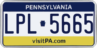 PA license plate LPL5665