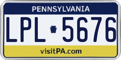PA license plate LPL5676