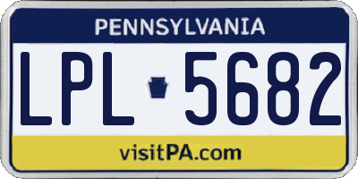 PA license plate LPL5682