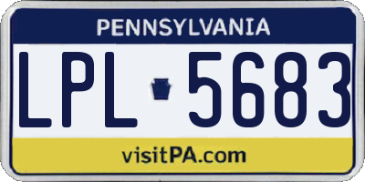 PA license plate LPL5683